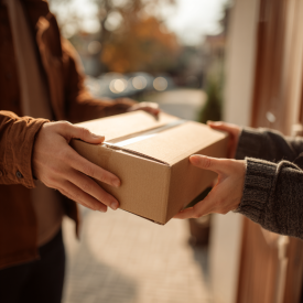 kurier doručil balík zákazníkovy, logistické služby